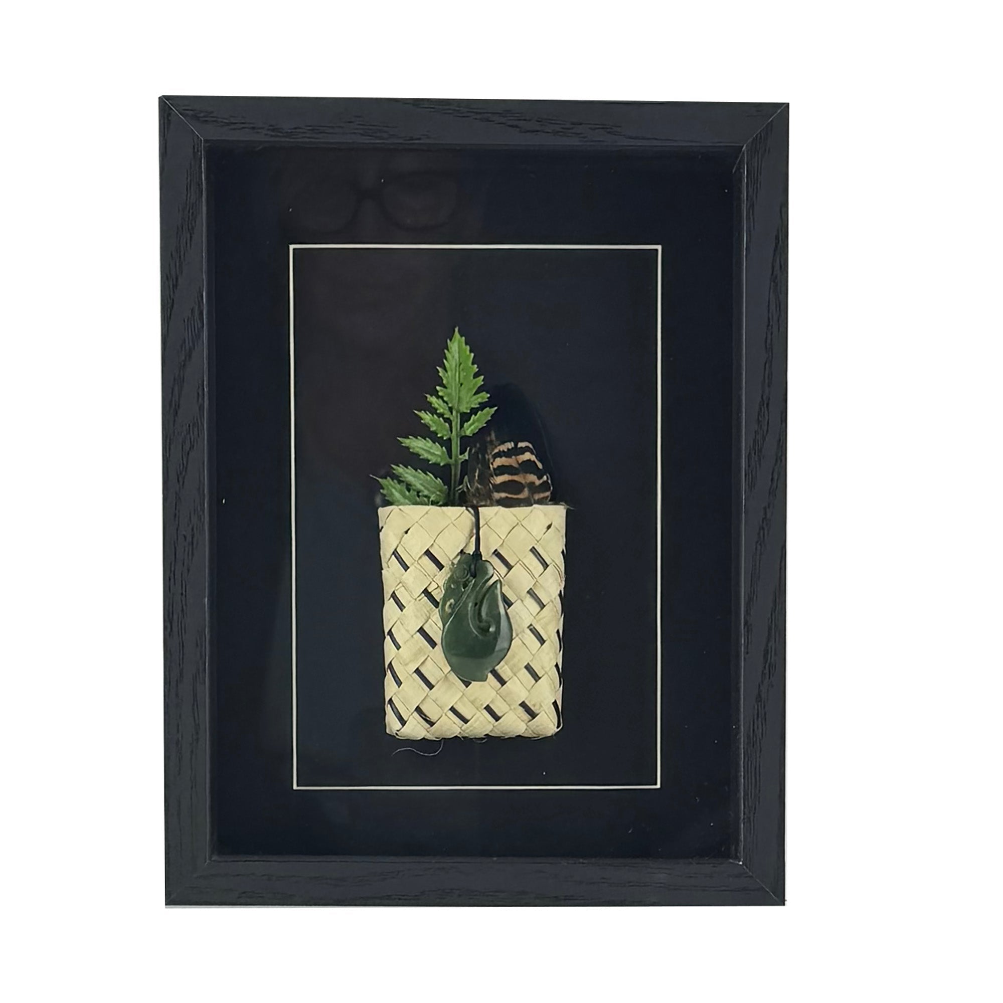 Genuine NZ Greenstone Manaia Protector Necklace in Shadow Box - ShopNZ