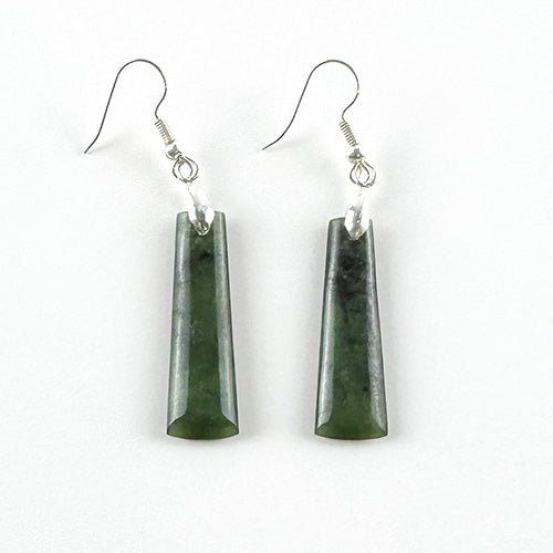 Genuine NZ Greenstone Māori Toki Earrings - ShopNZ