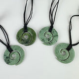 Genuine NZ Greenstone Open Koru Necklace - ShopNZ