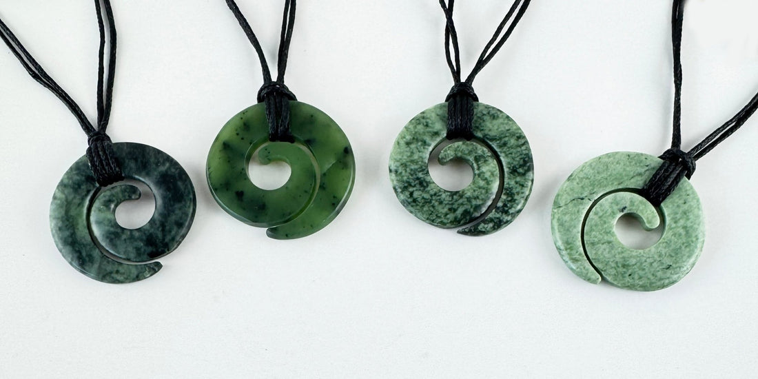 Genuine NZ Greenstone Open Koru Necklace – Maori Pounamu Pendant - ShopNZ