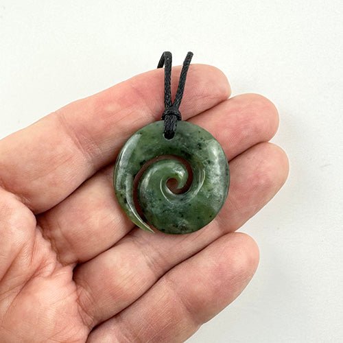 Genuine NZ Greenstone Open Koru Necklace - Māori Symbol of Peace - ShopNZ