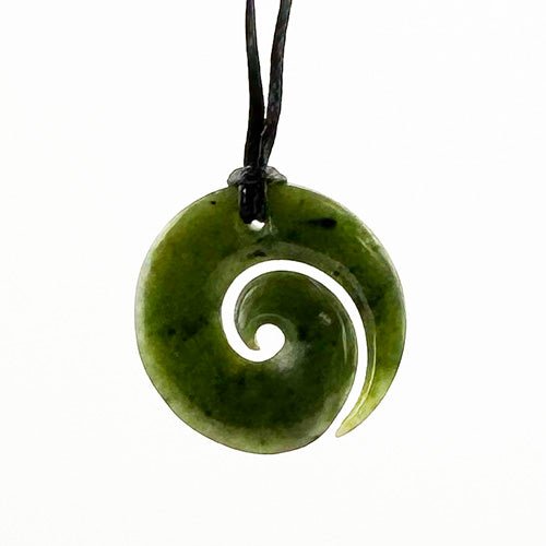 Genuine NZ Greenstone Open Koru Necklace - Māori Symbol of Peace - ShopNZ