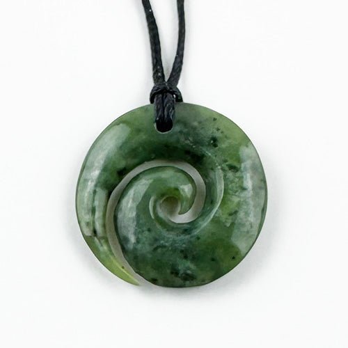 Genuine NZ Greenstone Open Koru Necklace - Māori Symbol of Peace - ShopNZ