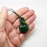 Genuine NZ Greenstone Pikorua Love Twist Necklace - ShopNZ