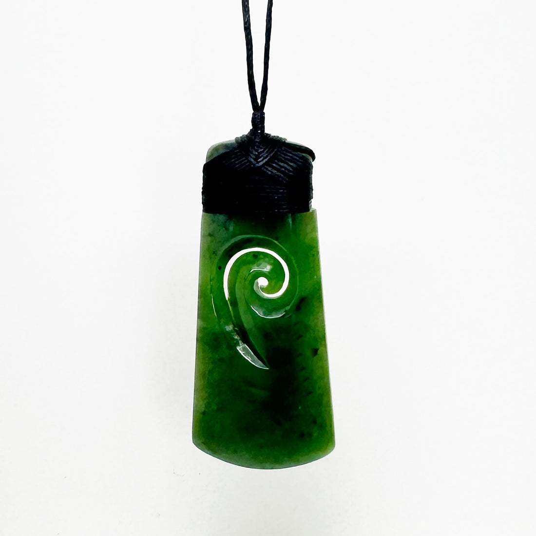Genuine NZ Greenstone Toki with Inner Koru Necklace - ShopNZ
