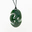 Genuine NZ Greenstone Triple Koru Necklace
