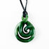 Genuine NZ Greenstone Twist Necklace with Koru – Maori Pounamu Pendant - ShopNZ