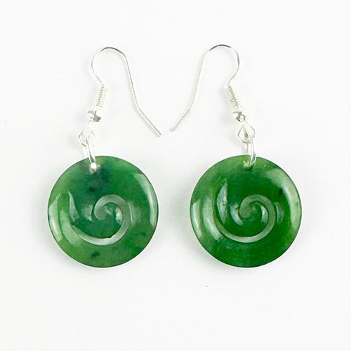 Greenstone Koru Earrings - ShopNZ