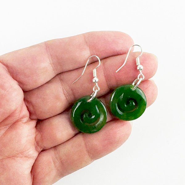 Greenstone Koru Earrings - ShopNZ
