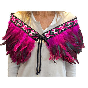 Hot Pink and Cerise Short Maori Korowai - ShopNZ
