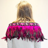 Hot Pink and Cerise Short Maori Korowai - ShopNZ