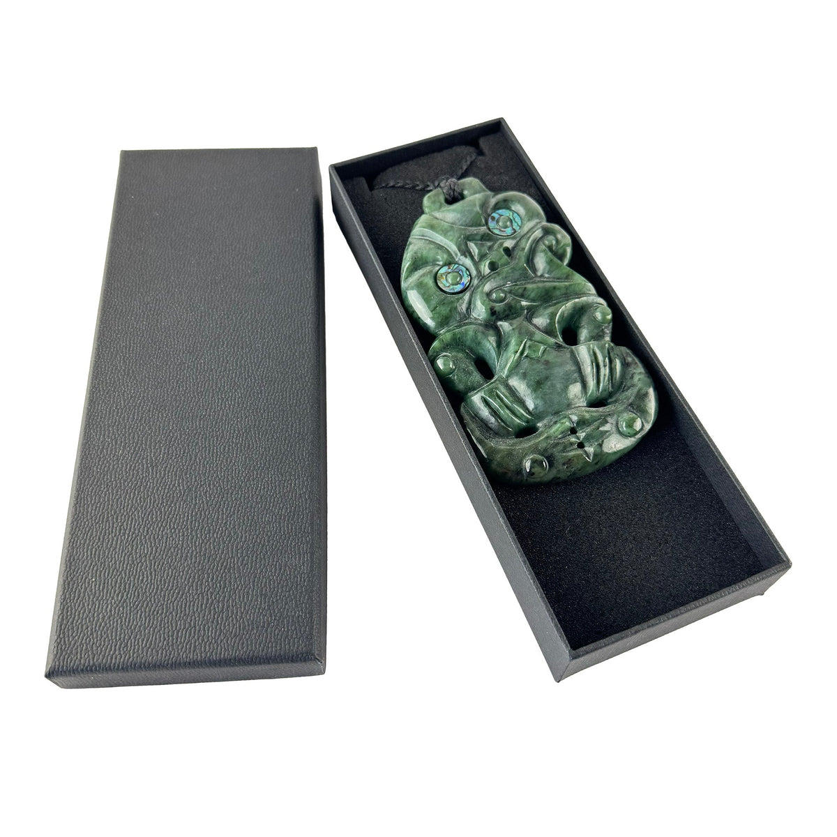 Huge 12cm Genuine NZ Greenstone Tiki Necklace - ShopNZ