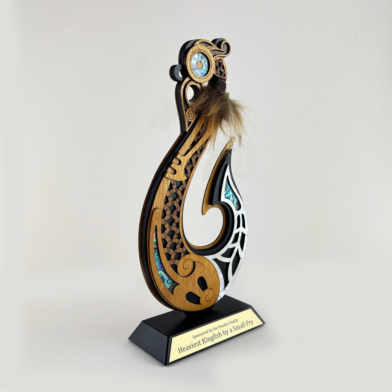 Intricately Designed Maori Fish Hook Trophy or Ornament - ShopNZ
