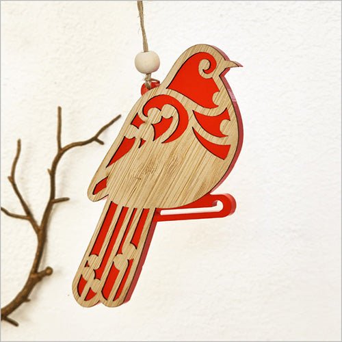 Koru Kereru NZ Wood Pigeon Christmas Ornament - ShopNZ