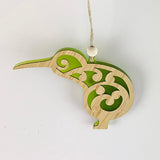 Koru Kiwi Bird NZ Made Christmas Ornament - ShopNZ