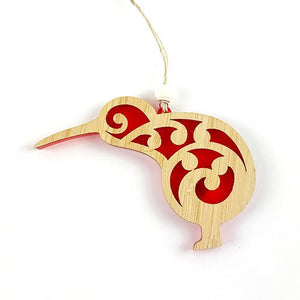 Koru Kiwi Bird NZ Made Christmas Ornament - ShopNZ