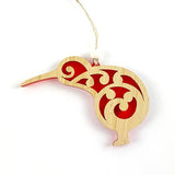 Koru Kiwi Bird NZ Made Christmas Ornament - ShopNZ