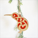 Koru Kiwi Bird NZ Made Christmas Ornament - ShopNZ