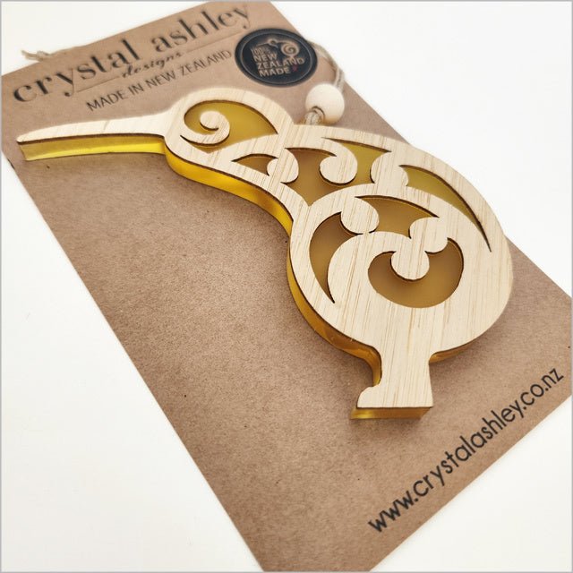 Koru Kiwi Bird NZ Made Christmas Ornament - ShopNZ