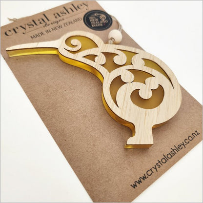 Koru Kiwi Bird NZ Made Christmas Ornament - ShopNZ