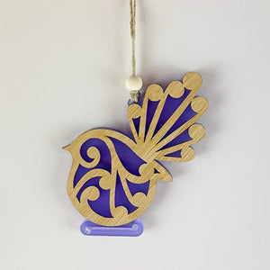 Koru NZ Fantail Bird Christmas Ornament - ShopNZ