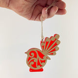 Koru NZ Fantail Bird Christmas Ornament - ShopNZ