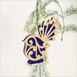 Koru NZ Fantail Bird Christmas Ornament - ShopNZ