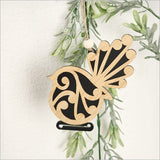 Koru NZ Fantail Bird Christmas Ornament - ShopNZ