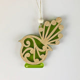 Koru NZ Fantail Bird Christmas Ornament - ShopNZ