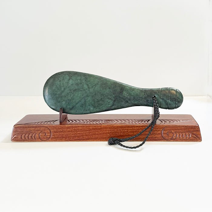Large 30cm NZ Maori Greenstone Pounamu Mere - ShopNZ