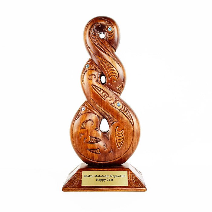 Large 43cm Maori Pikorua Twist Trophy or Ornament - ShopNZ