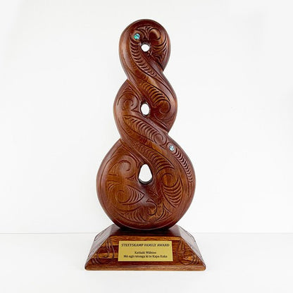 Large 43cm Maori Pikorua Twist Trophy or Ornament - ShopNZ