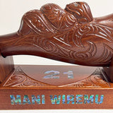 Large 46cm Carved Maori Wahaika Club on Stand - ShopNZ