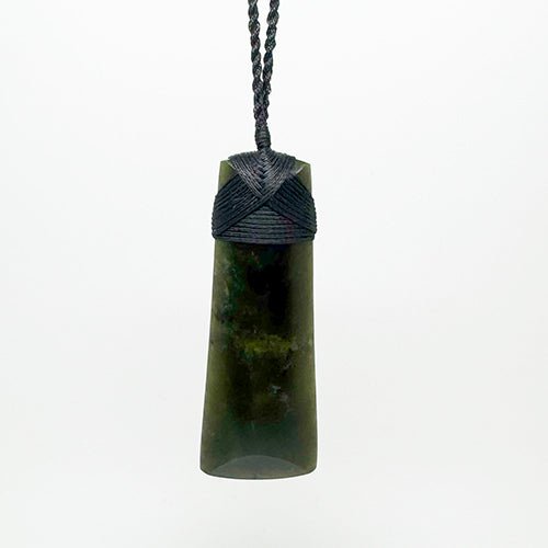 Large 7cm Genuine NZ Greenstone Toki Necklace - ShopNZ