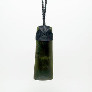 Large 7cm Genuine NZ Greenstone Toki Necklace - ShopNZ
