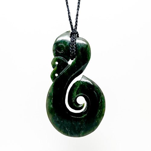 Large Genuine NZ Greenstone Manaia Necklace 8cm - ShopNZ