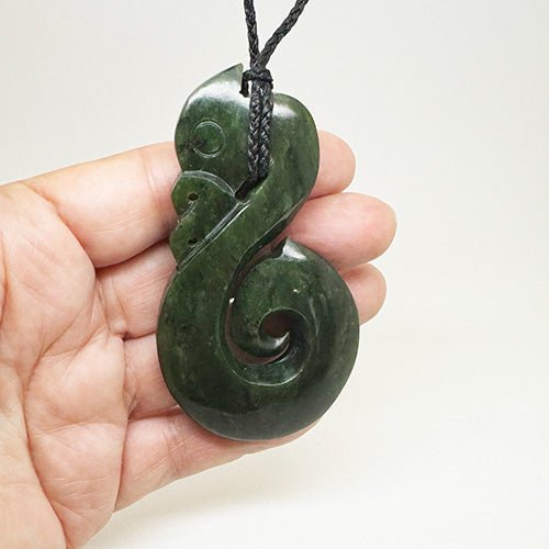 Large Genuine NZ Greenstone Manaia Necklace 8cm - ShopNZ