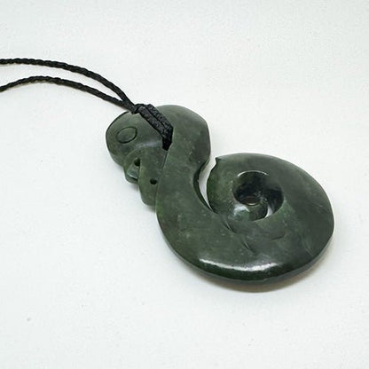 Large Genuine NZ Greenstone Manaia Necklace 8cm - ShopNZ