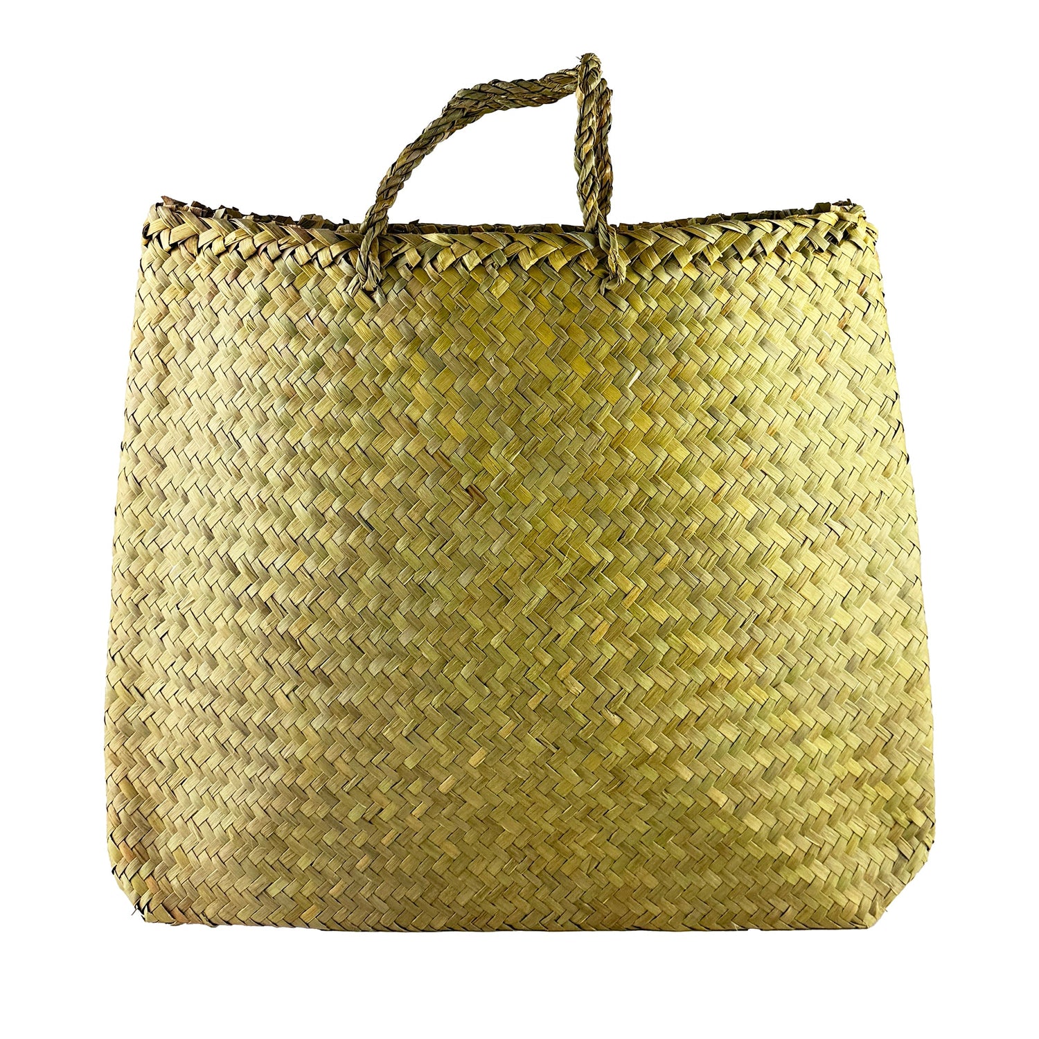 Large Maori Style Flax Kete Basket 37 x 41cm - ShopNZ