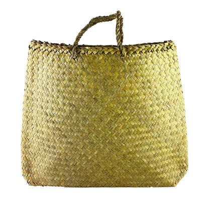 Large Maori Style Flax Kete Basket 37 x 41cm - ShopNZ
