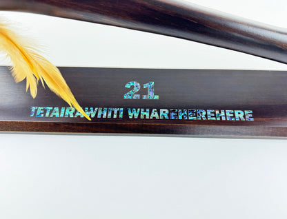 Large Maori Tewhatewha on Stand with Greenstone Blade - ShopNZ
