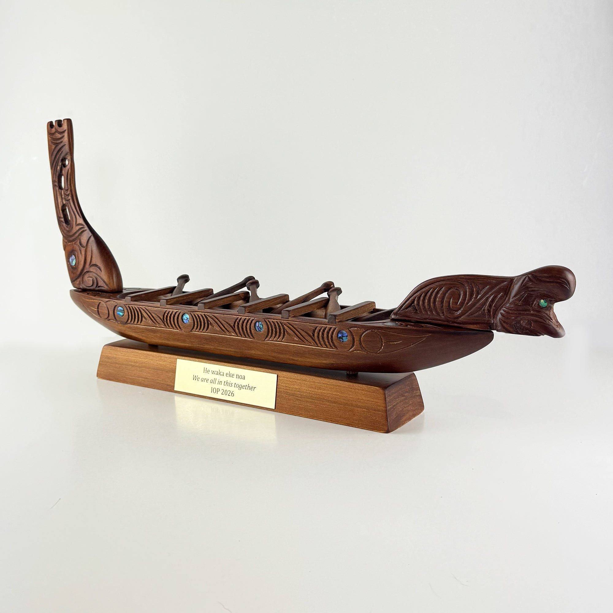 Large Maori War Canoe with Paddles – ShopNZ