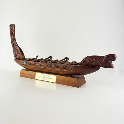 Large Maori War Canoe with Paddles - ShopNZ