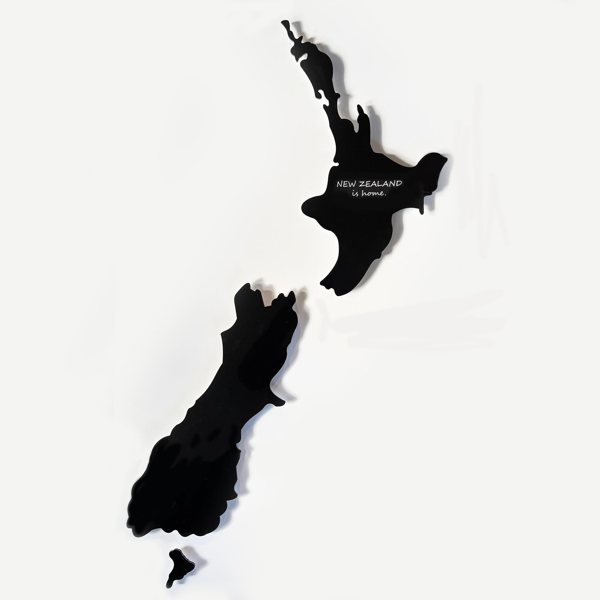 Large Map of NZ Wall Art with NEW ZEALAND is Home Engraving - ShopNZ