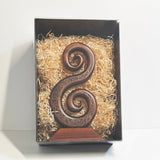 Large NZ Maori Carved Wooden Double Koru Trophy - ShopNZ