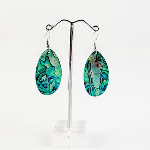 Large Paua Shell Drop Earrings - ShopNZ