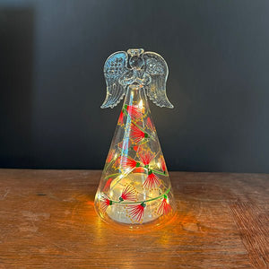 Light Up Pohutukawa Glass Christmas Table Ornaments - ShopNZ