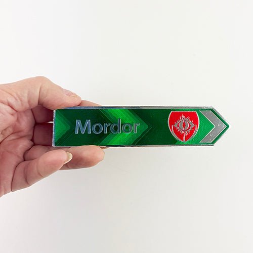 LOTR Mordor Souvenir NZ Road Sign Fridge Magnet - ShopNZ
