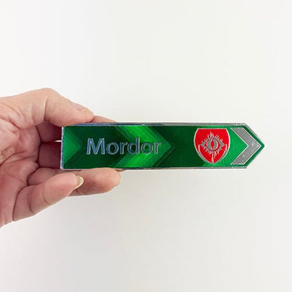 LOTR Mordor Souvenir NZ Road Sign Fridge Magnet - ShopNZ