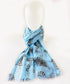Lovely Soft Blue NZ Scarf with Grey and White Native Fern Print - ShopNZ